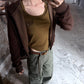 U-Neck Pocket Long Sleeve T-Shirt WWP0005