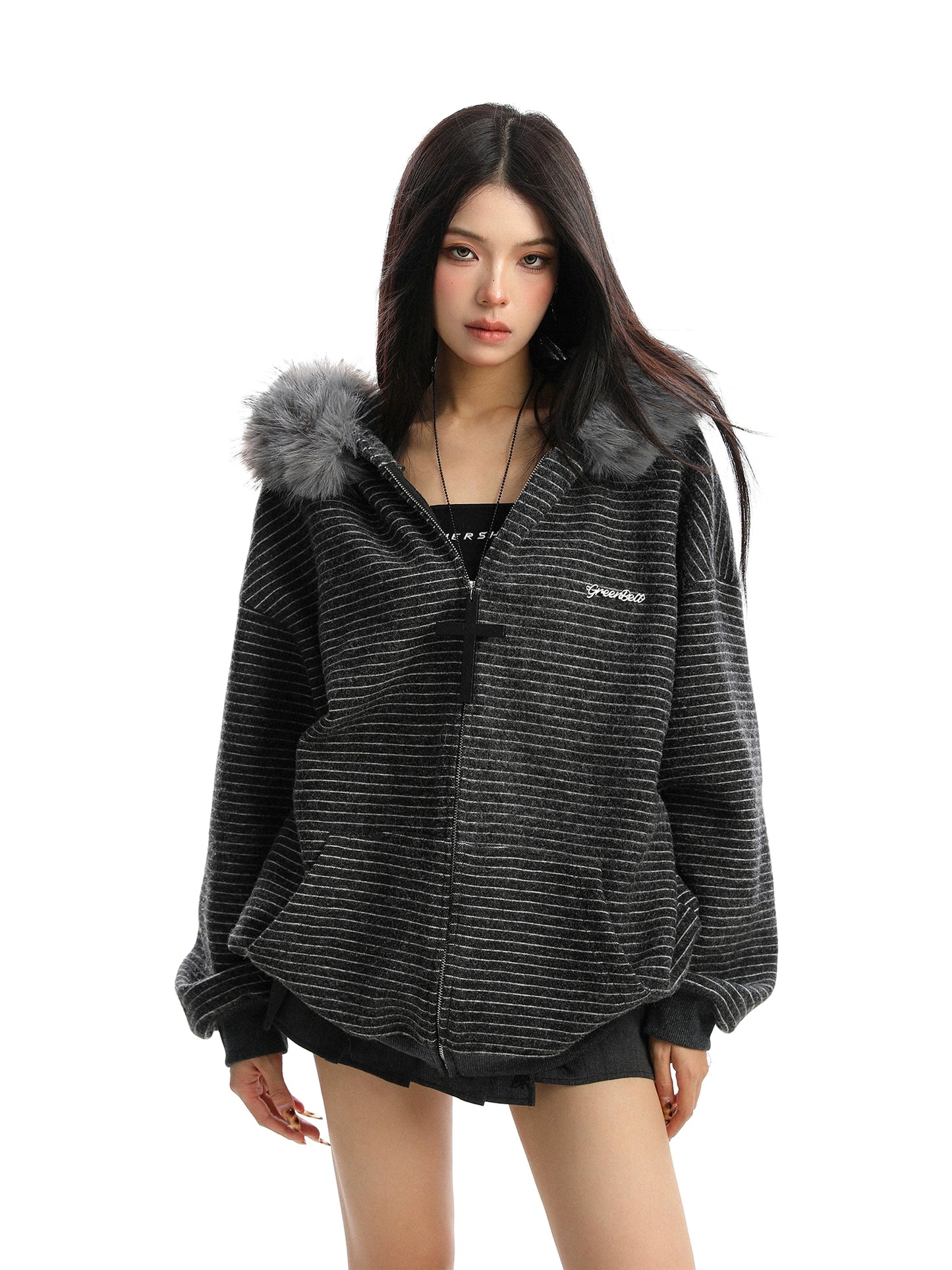 Fur Food Thin Striped Jacket BGS0019