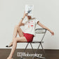 Graphic Short-Sleeve T-Shirt / Polka Dot Mini Skirt LLA0650
