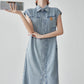 Retro Blue Denim Dress FER0108