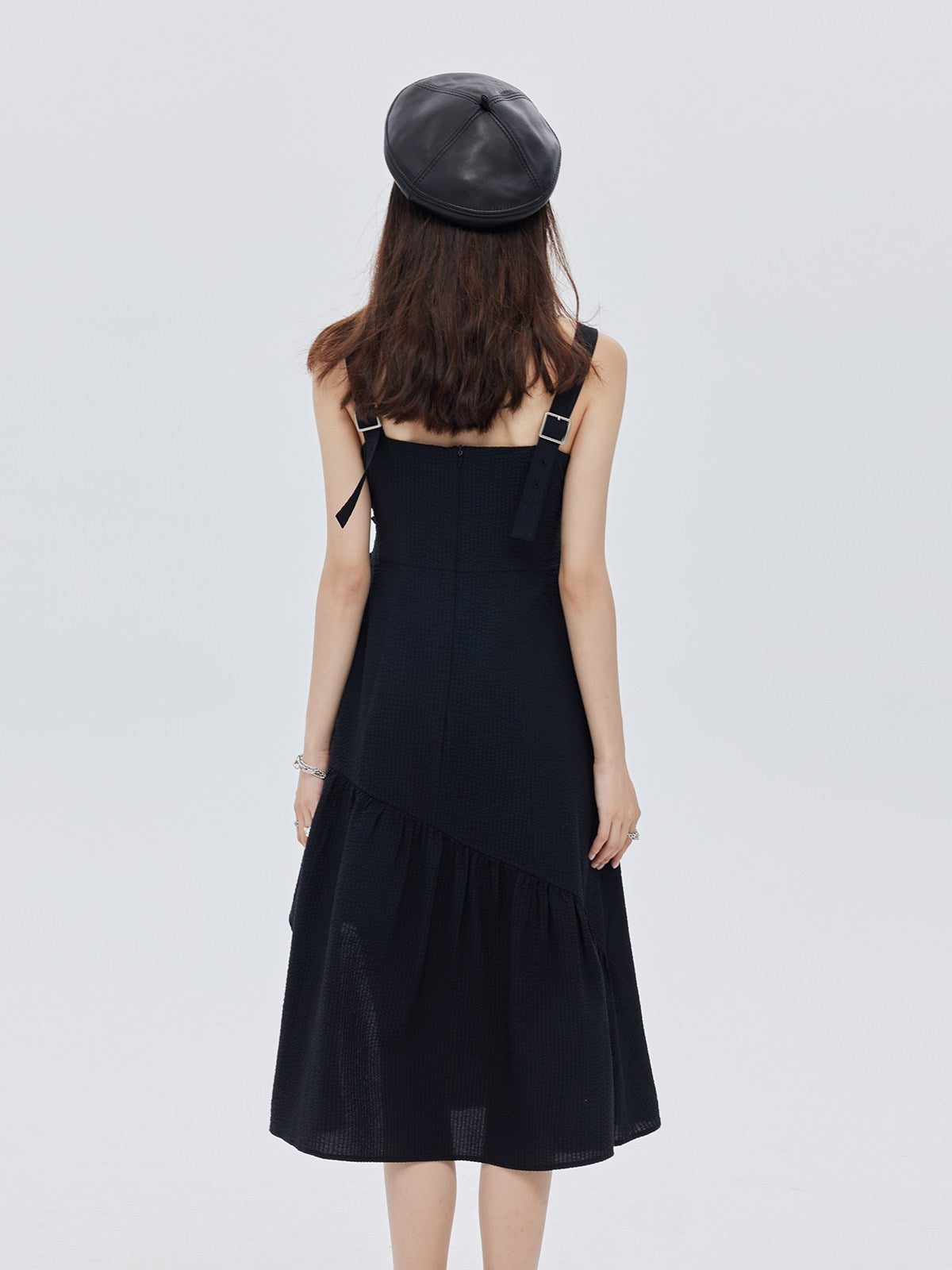 Square Neck Asymmetry Dress SHN0045