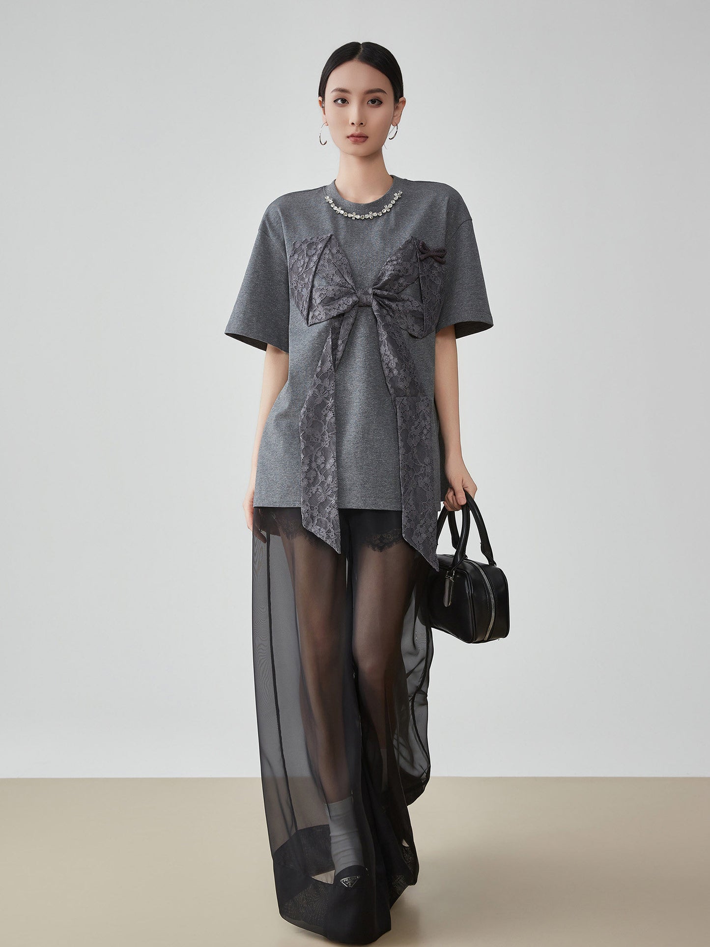 Race Ribbon Oversize T-shirt FER0152