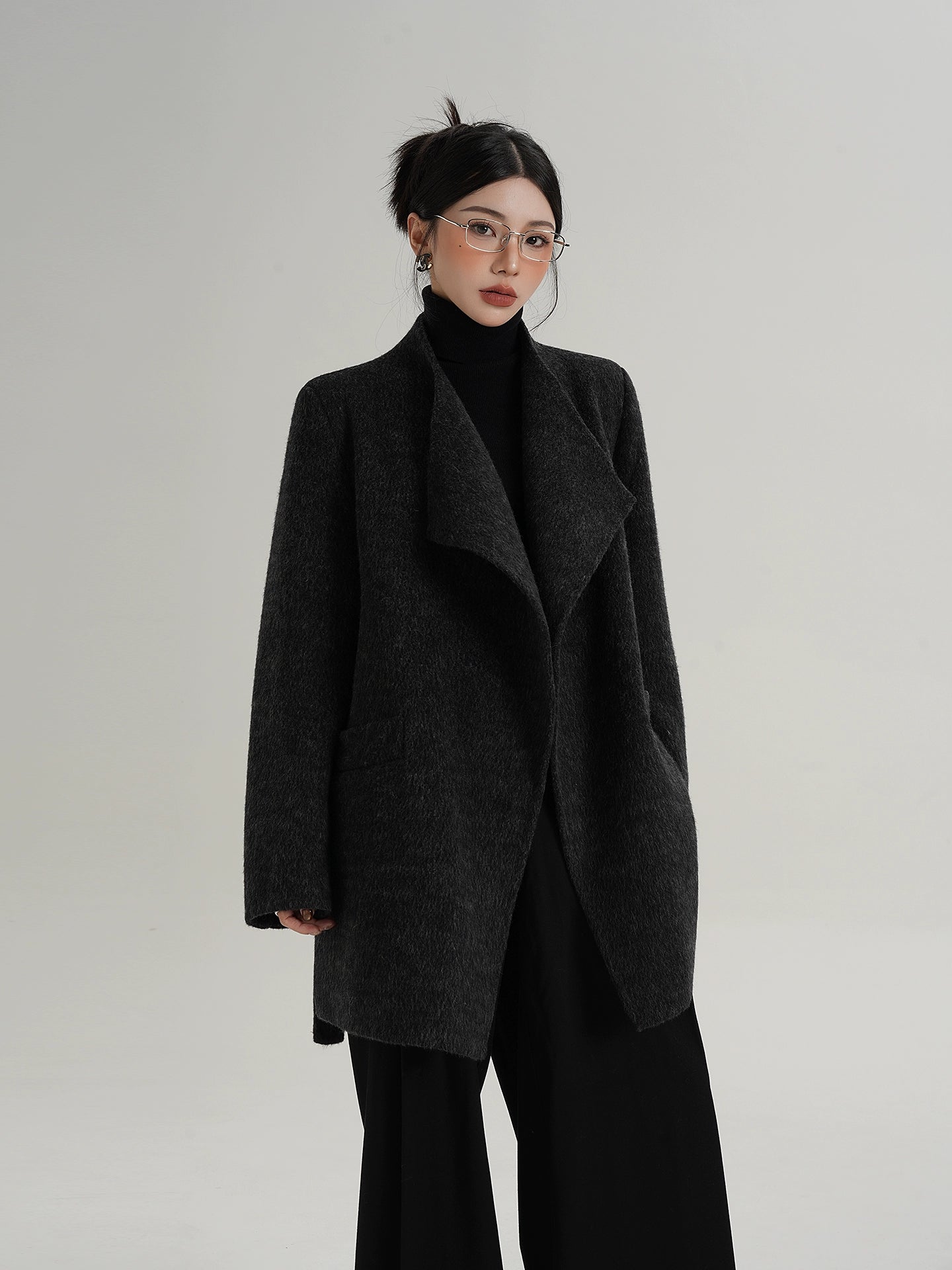 Waist Belt Wool Coat SRS0389