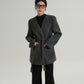 Collarless Wool Coat with Choker SRS0393