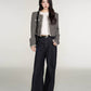 Color Contrast Stitch Tweed Jacket WDB0018
