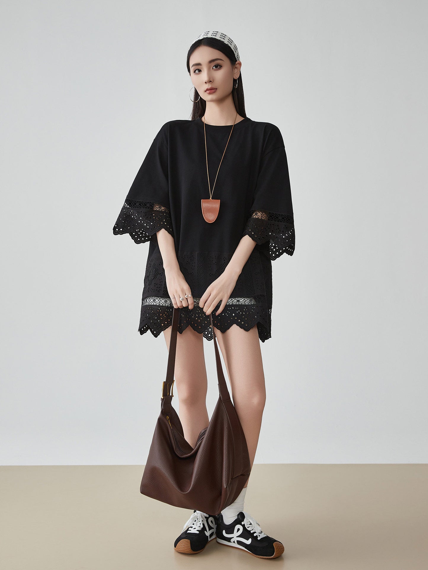 Scallop Lace Oversized Top FER0164