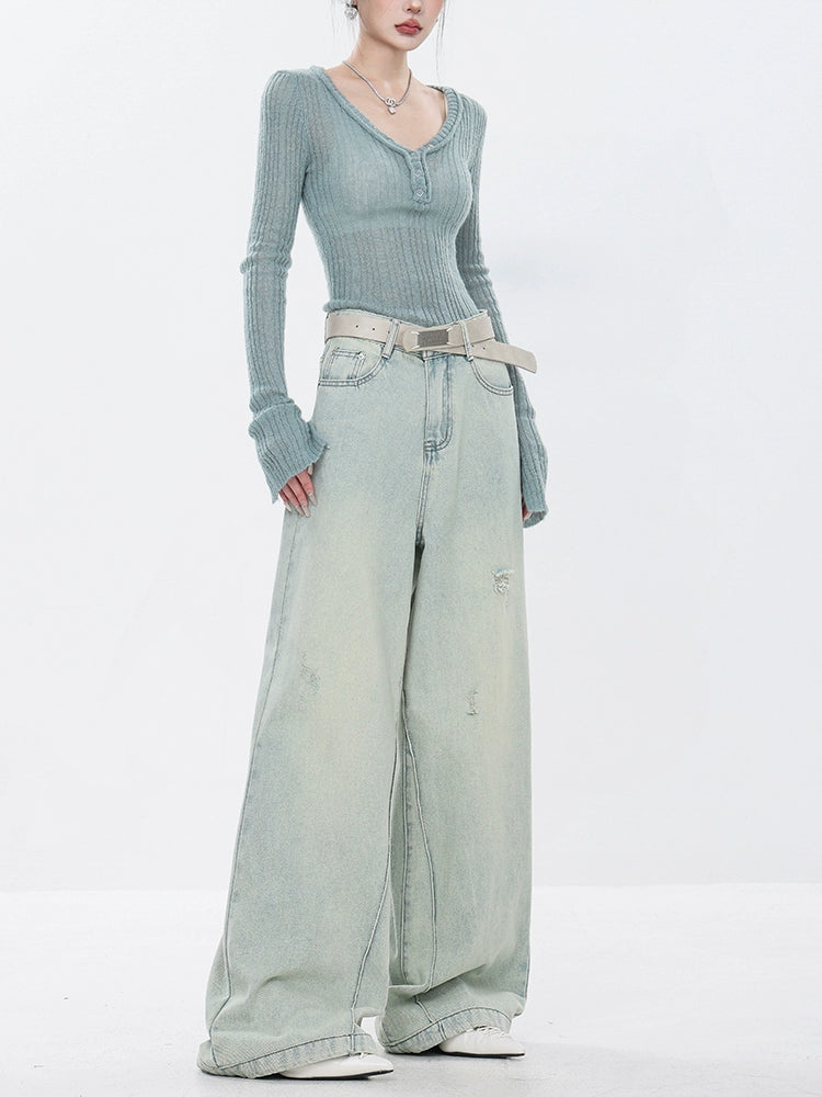 Retro Wide Denim Pants ABW0001