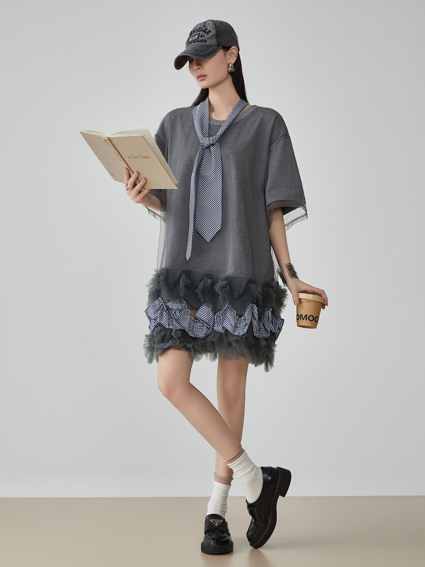 Hem Mesh Tulle Dress FER0159