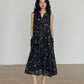 Tiered Flower Long Dress VAS0048