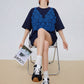 Flower Lace Docking Short-Sleeve T-Shirt FER0325
