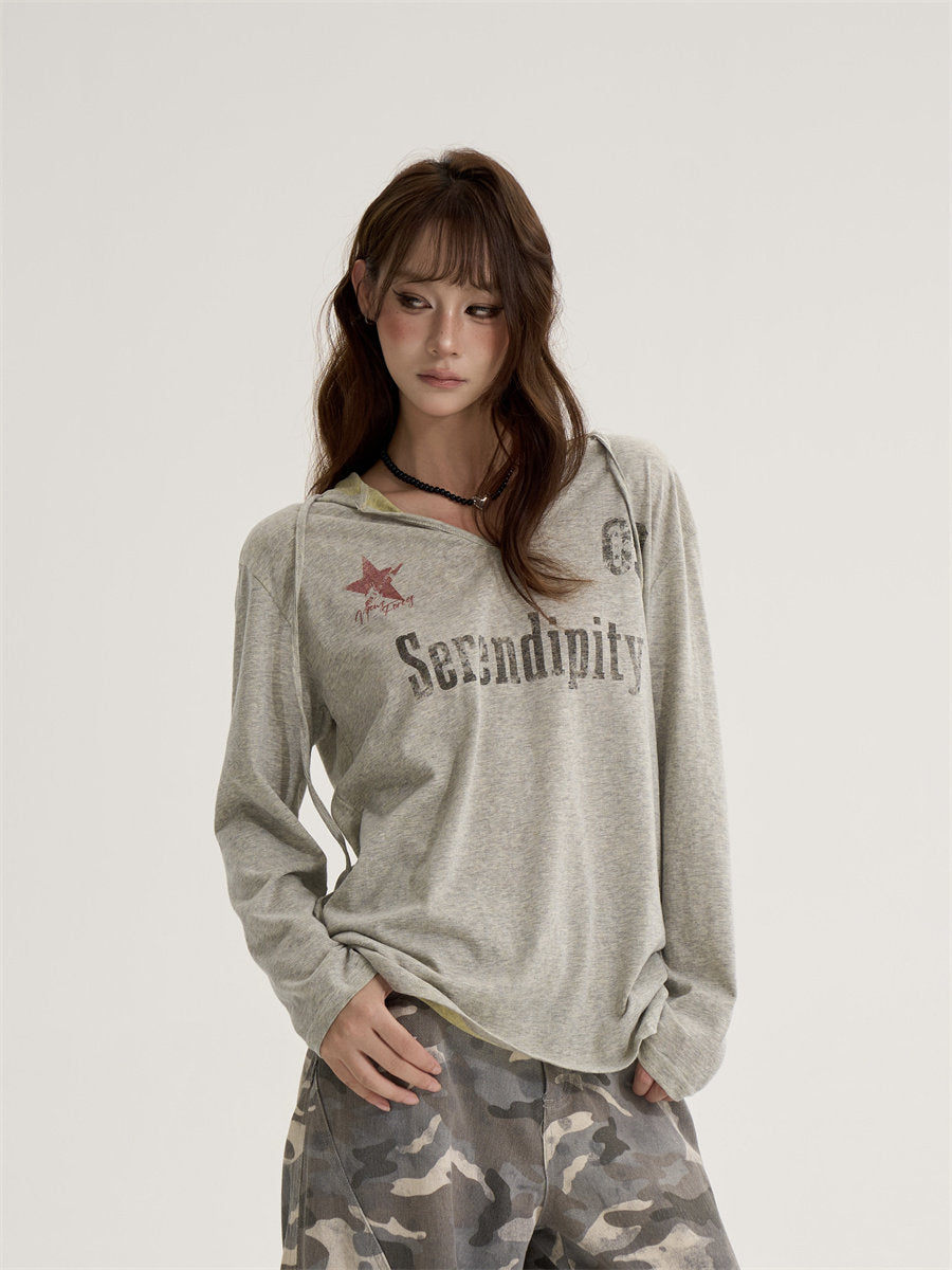 V-Neck Long Sleeve Top  ONP0010