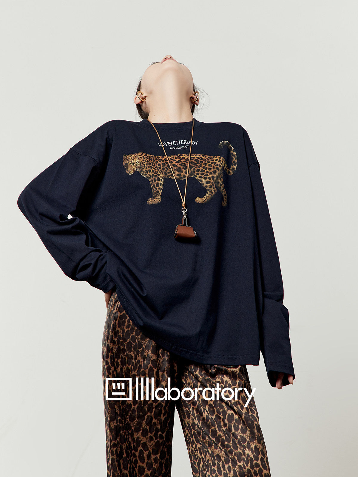 Leopard Print Long Sleeve / Leopard Print Wide Pants LLA0597