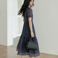 Key Neck Floral Dress VAS0121