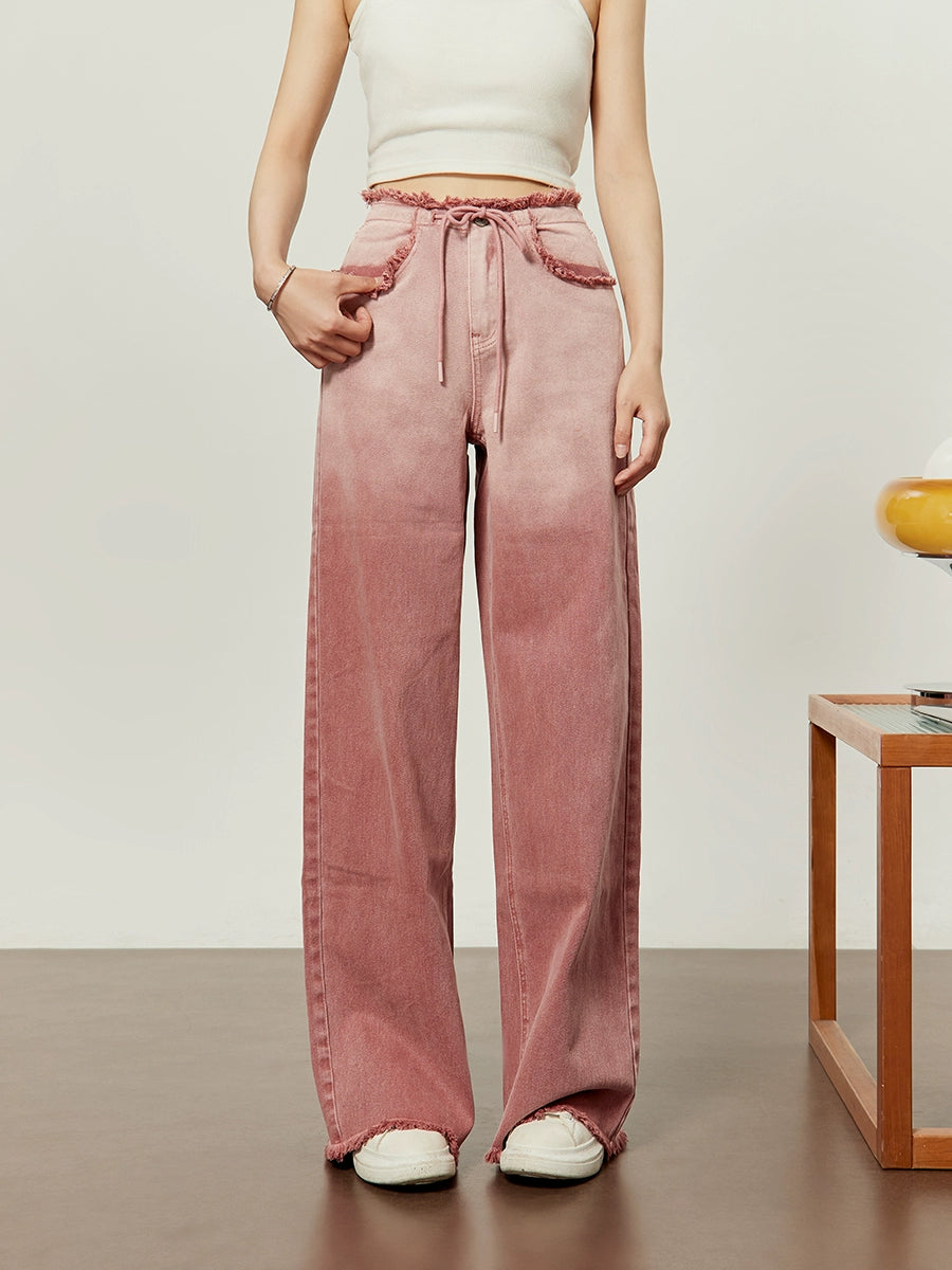 Dirty Pink Gradient Denim Pants LLA0155