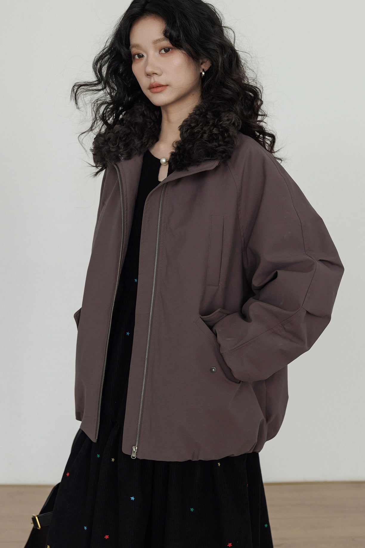 Wool Collar Vintage Jacket VAS0173
