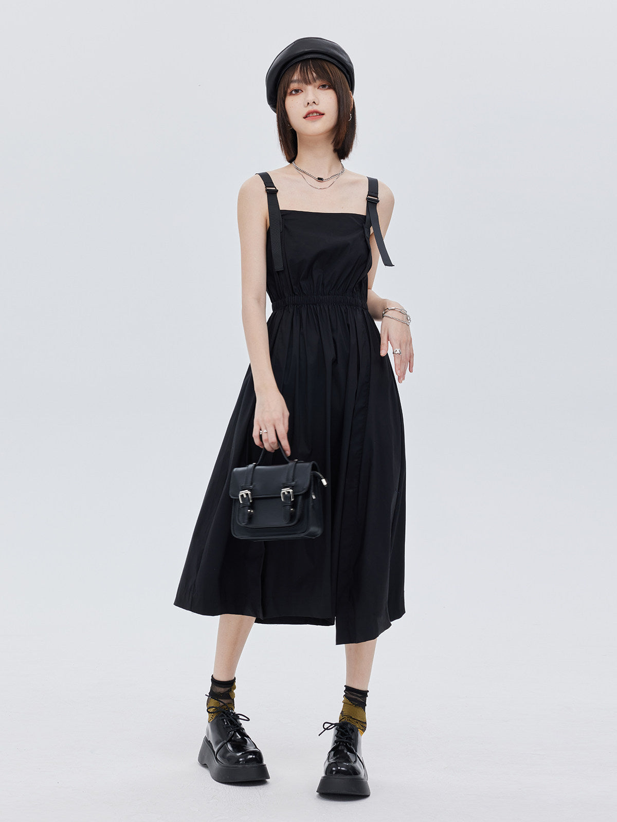 High-Waist Suspender Dress SHN0044