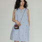 Ribbon Embroidered Sleeveless Dress VAS0092