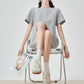 Cut-Out Piping Dress FER0133