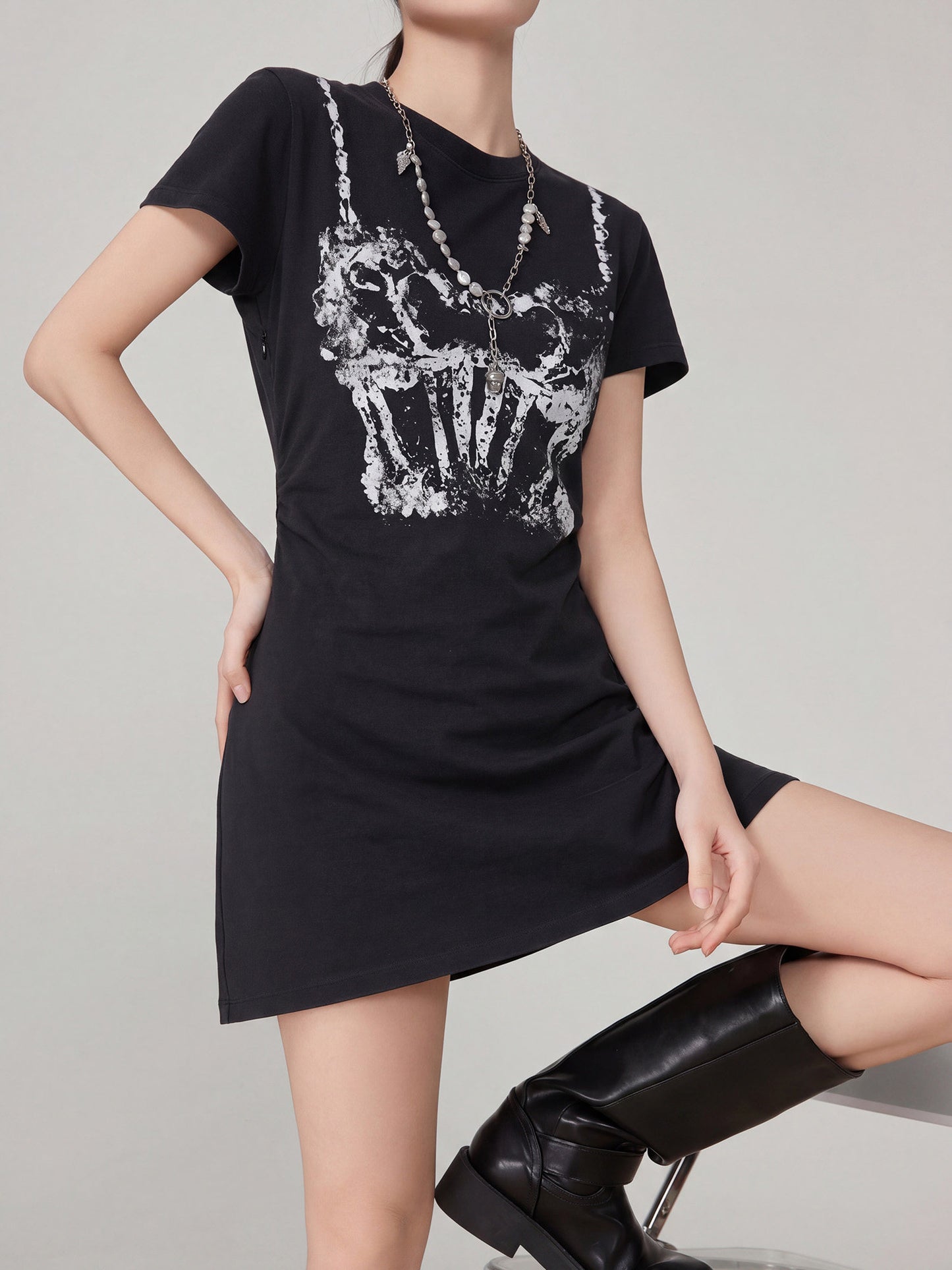 Corset Print Mini Dress FER0262