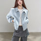 Casual Loose Short Jacket/Crew Neck Short-Sleeve T-Shirt WDB0028