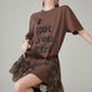 Checked Tulle Docking Mini Dress FER0163
