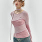 Diagonal Design Top with Choker ZZF0362