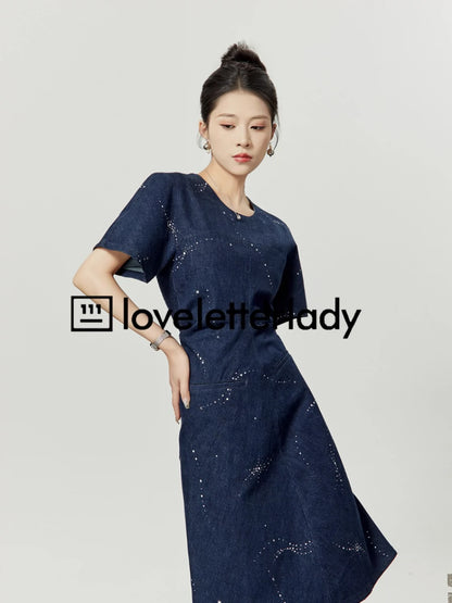 Deep Sea Blue Dress LLA0152