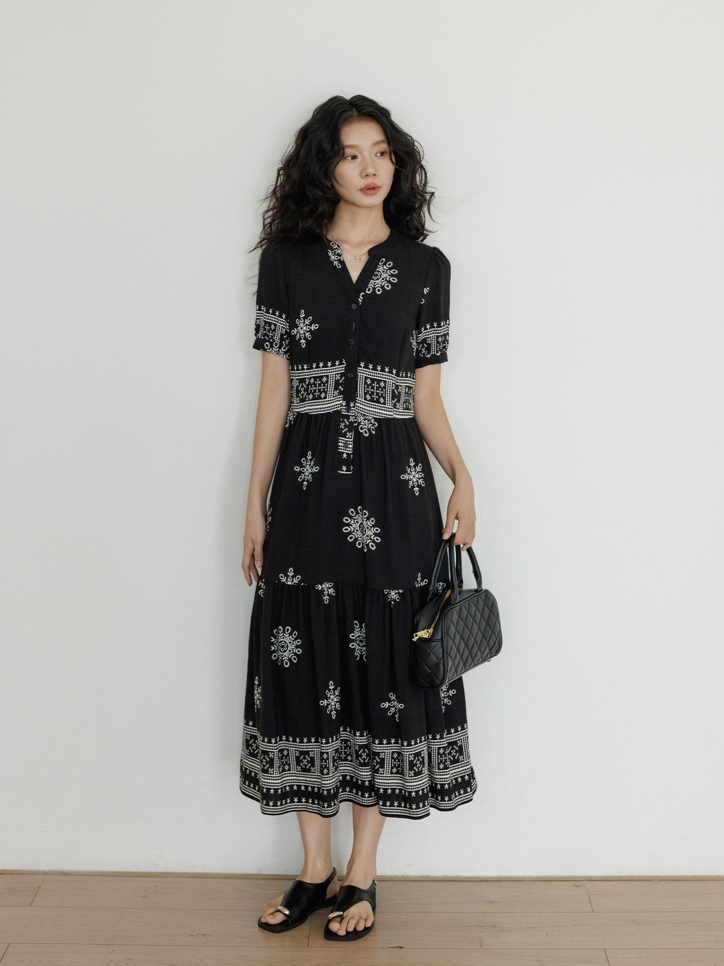 Summer Embroidered Vintage Dress VAS0100