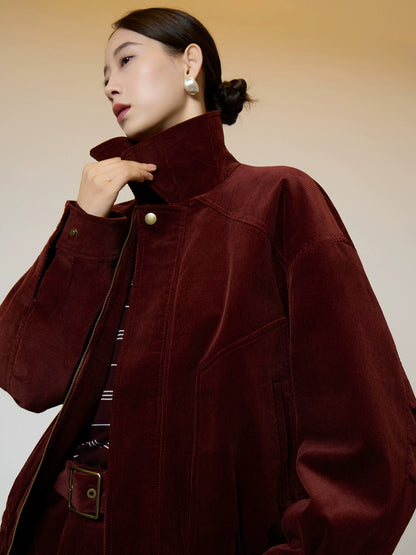 Retro Corduroy Jacket / Mini Skirt SUY0007