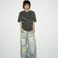 Damage Wide Leg Denim Pants MCY0006