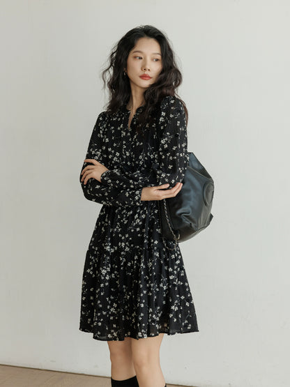 Small Floral Flare Dress VAS0127