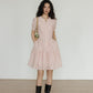 Flower Embroidery Tiered Mini Dress VAS0020