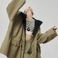 Wind Hooded Trench Coat / High-Waist Shorts FER0036