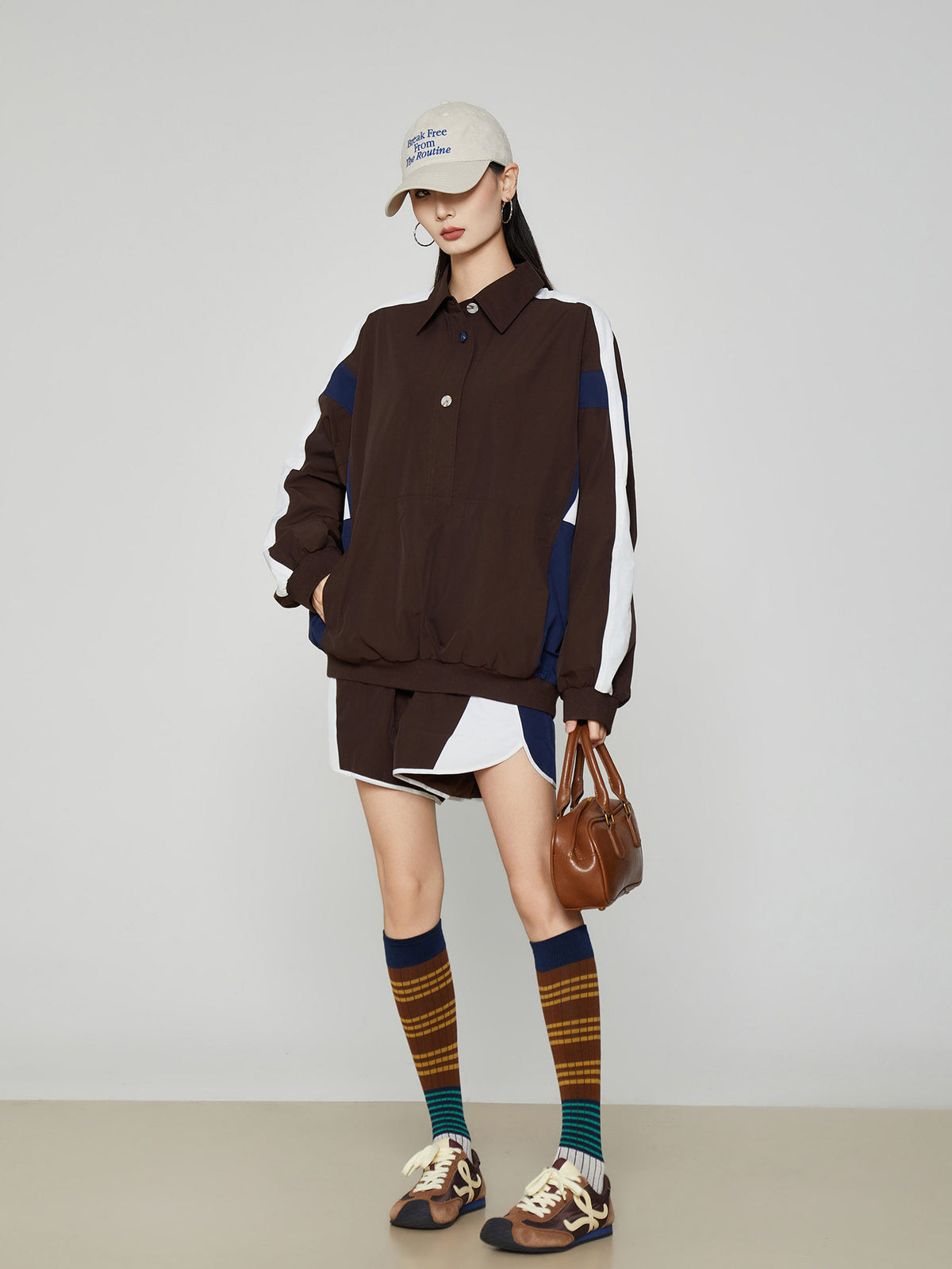 Color Block Track Jacket / Shorts FER0387