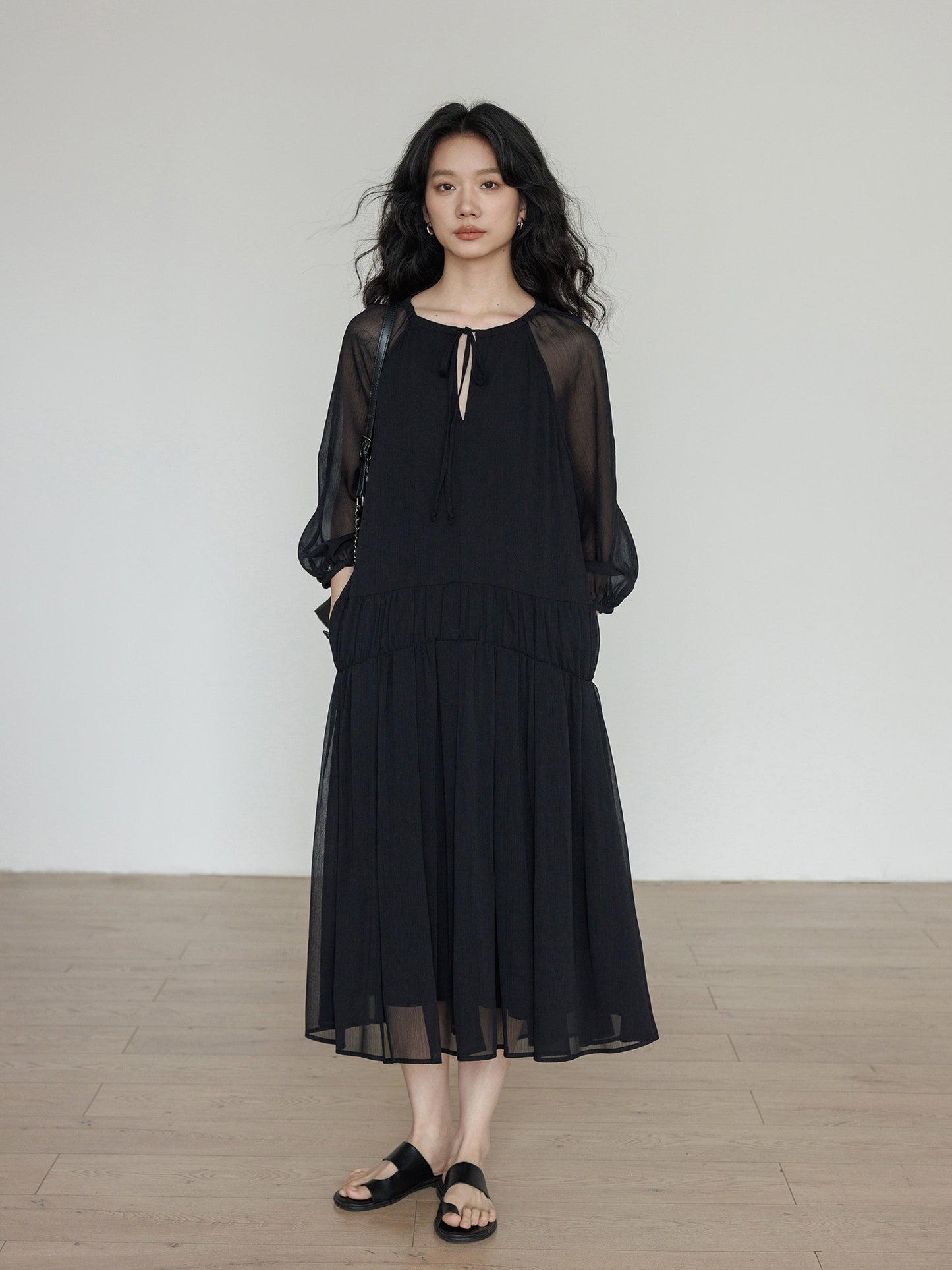Feminine Tiered Long Dress VAS0197