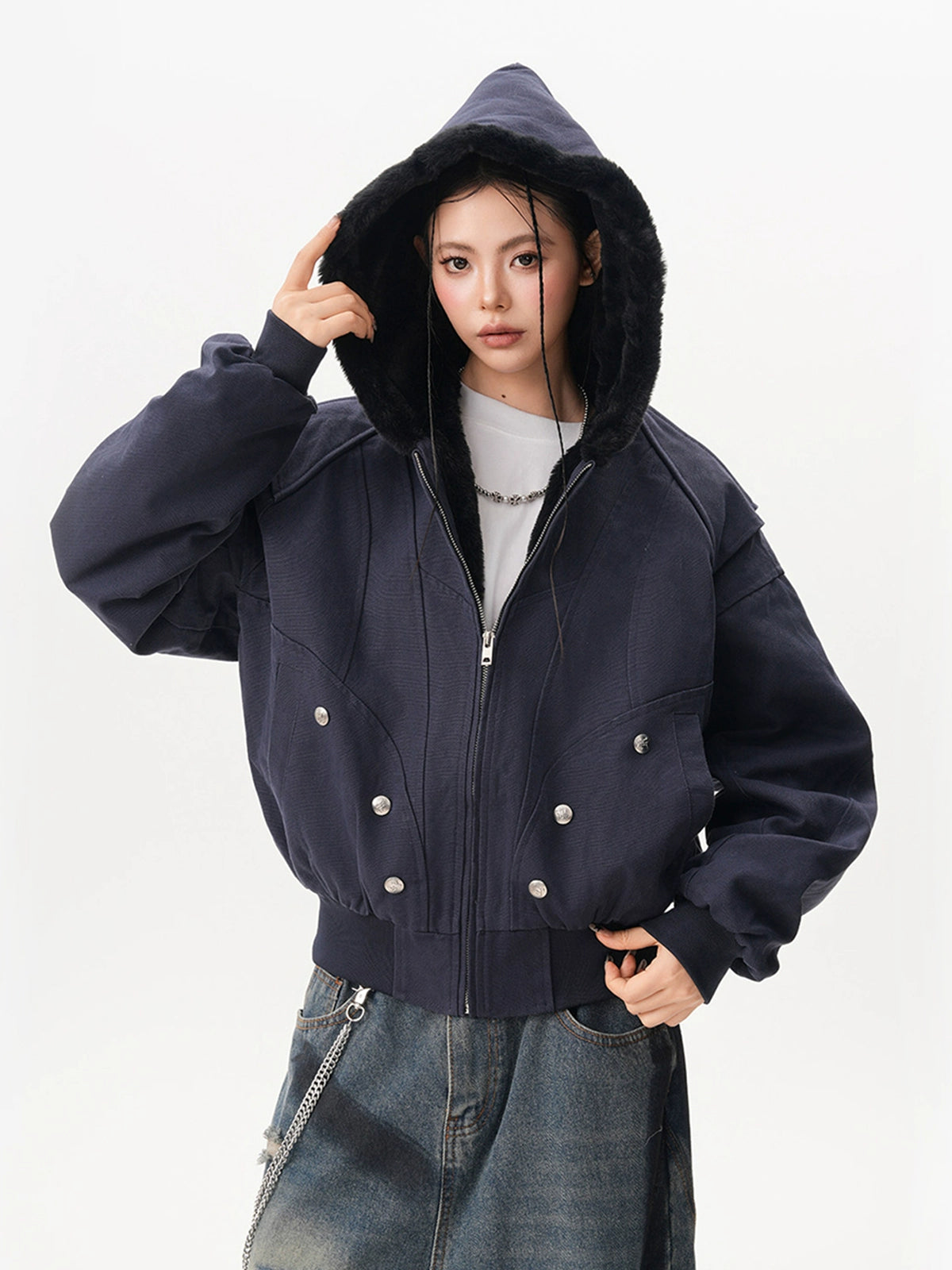 Inner Fleece Zip-up Hoodie BWA0009