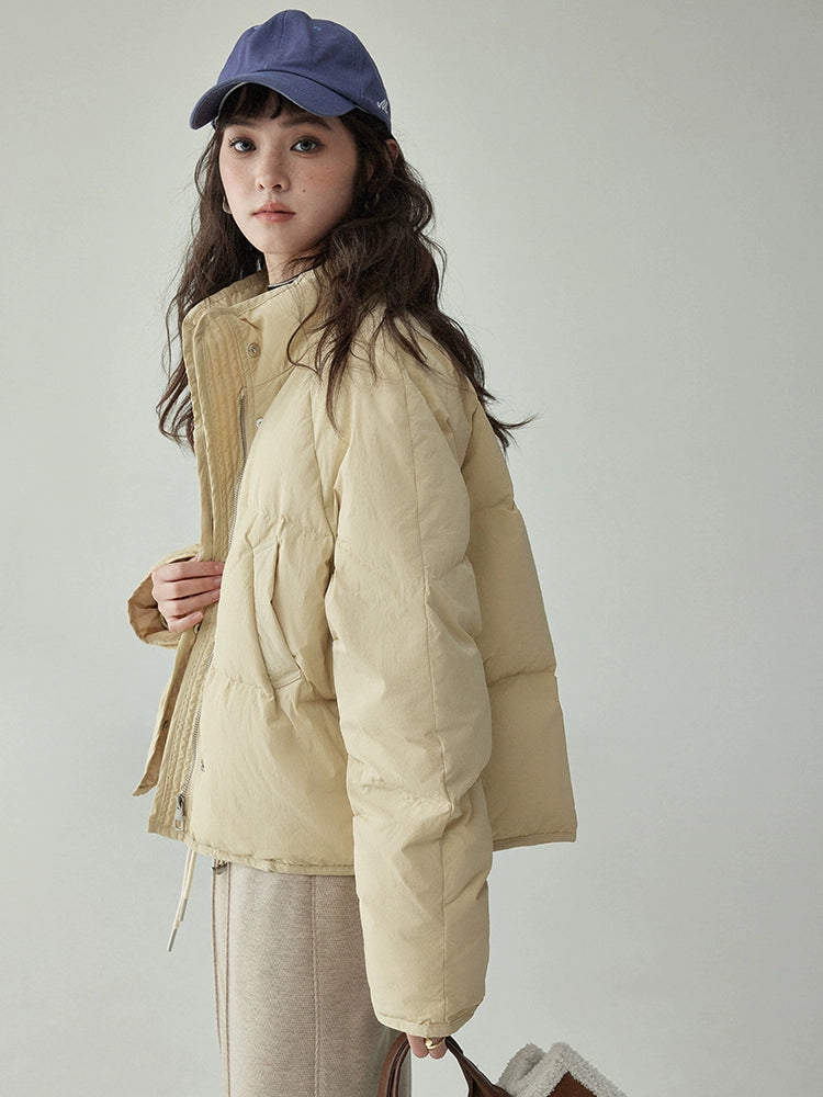 Stand Collar Short Down Jacket AMU0048
