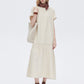 Cotton Linen Gathered Long Dress SHN0040