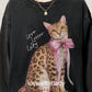 Leopard Print Oversized Sweatshirt / Leopard Casual Pants LLA0657