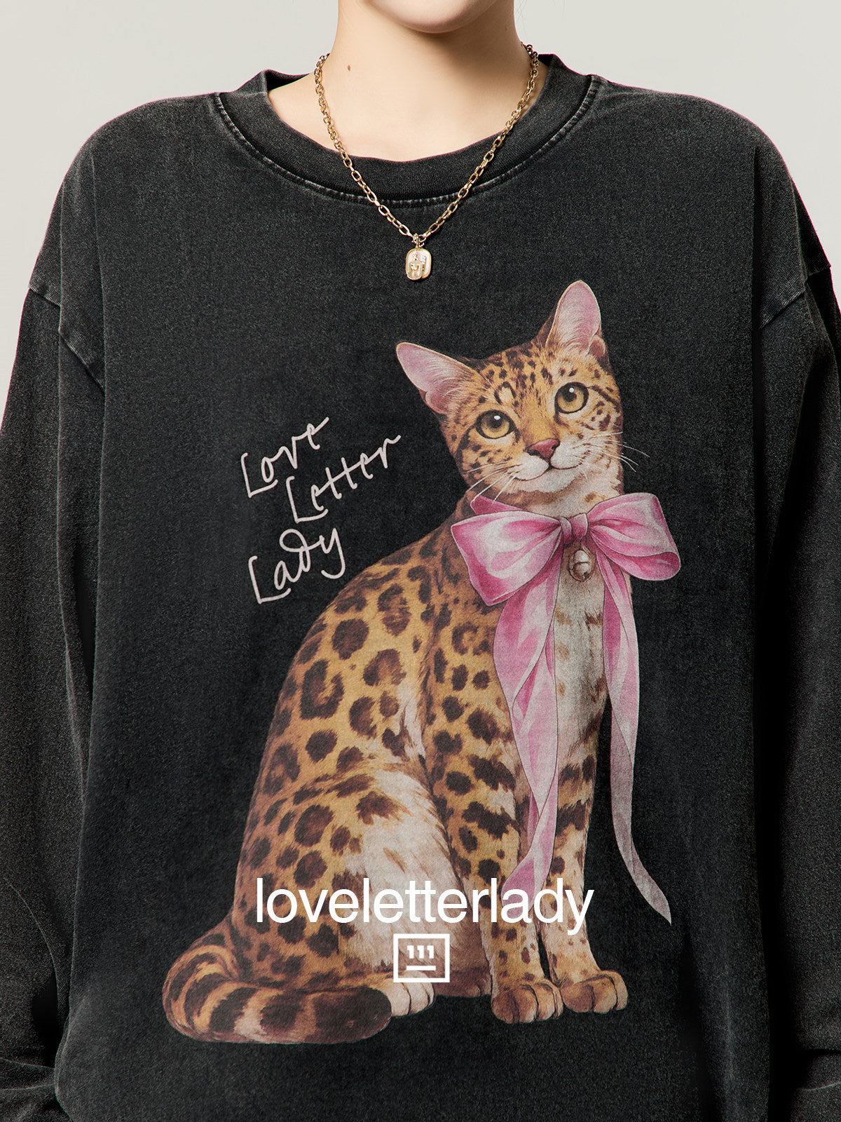 Leopard Print Oversized Sweatshirt / Leopard Casual Pants LLA0657