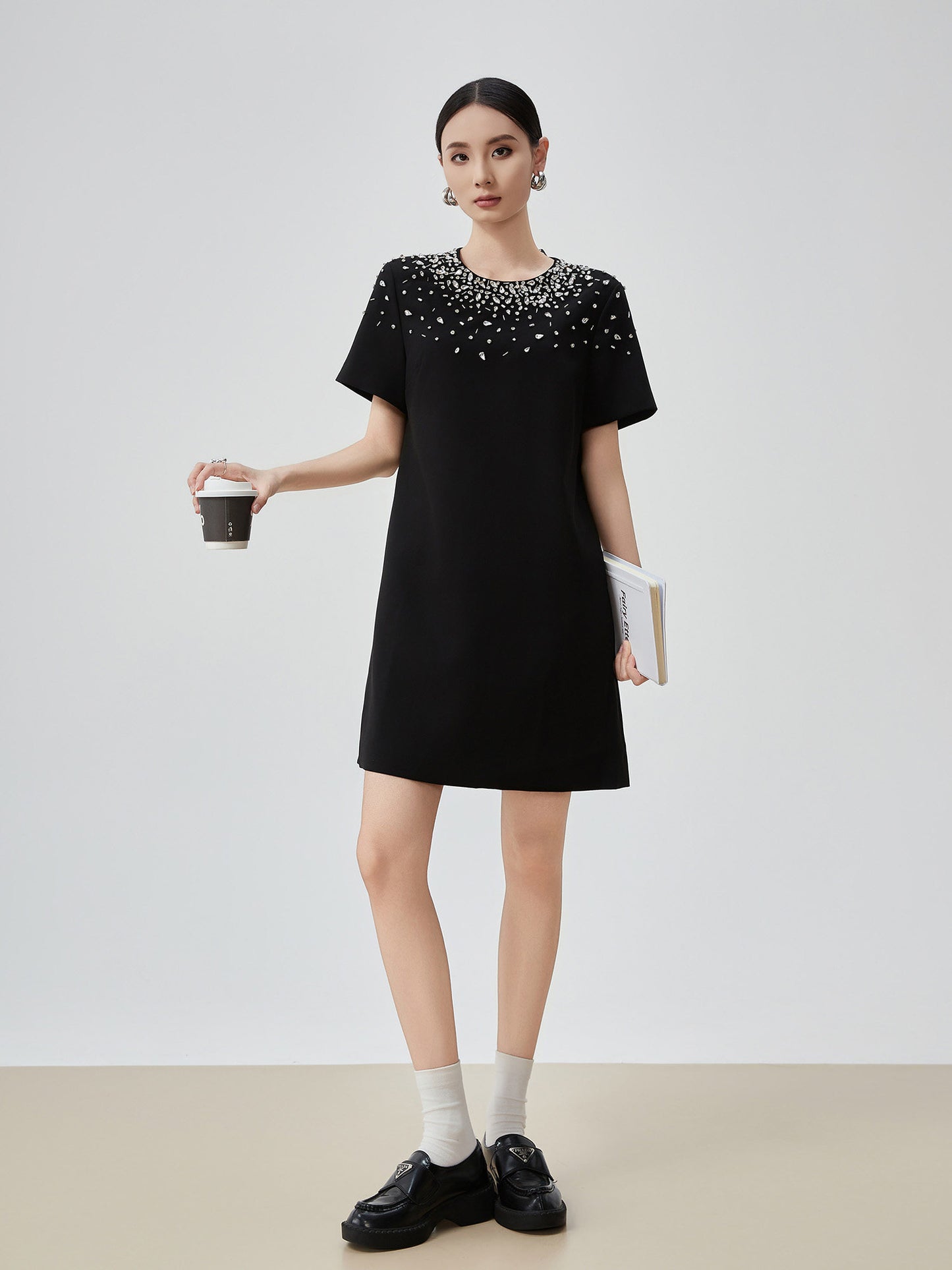 Bijou Neck Mini Dress FER0205