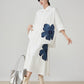 Appliqué Off-White Shirt / Half-Length Skirt FER0117