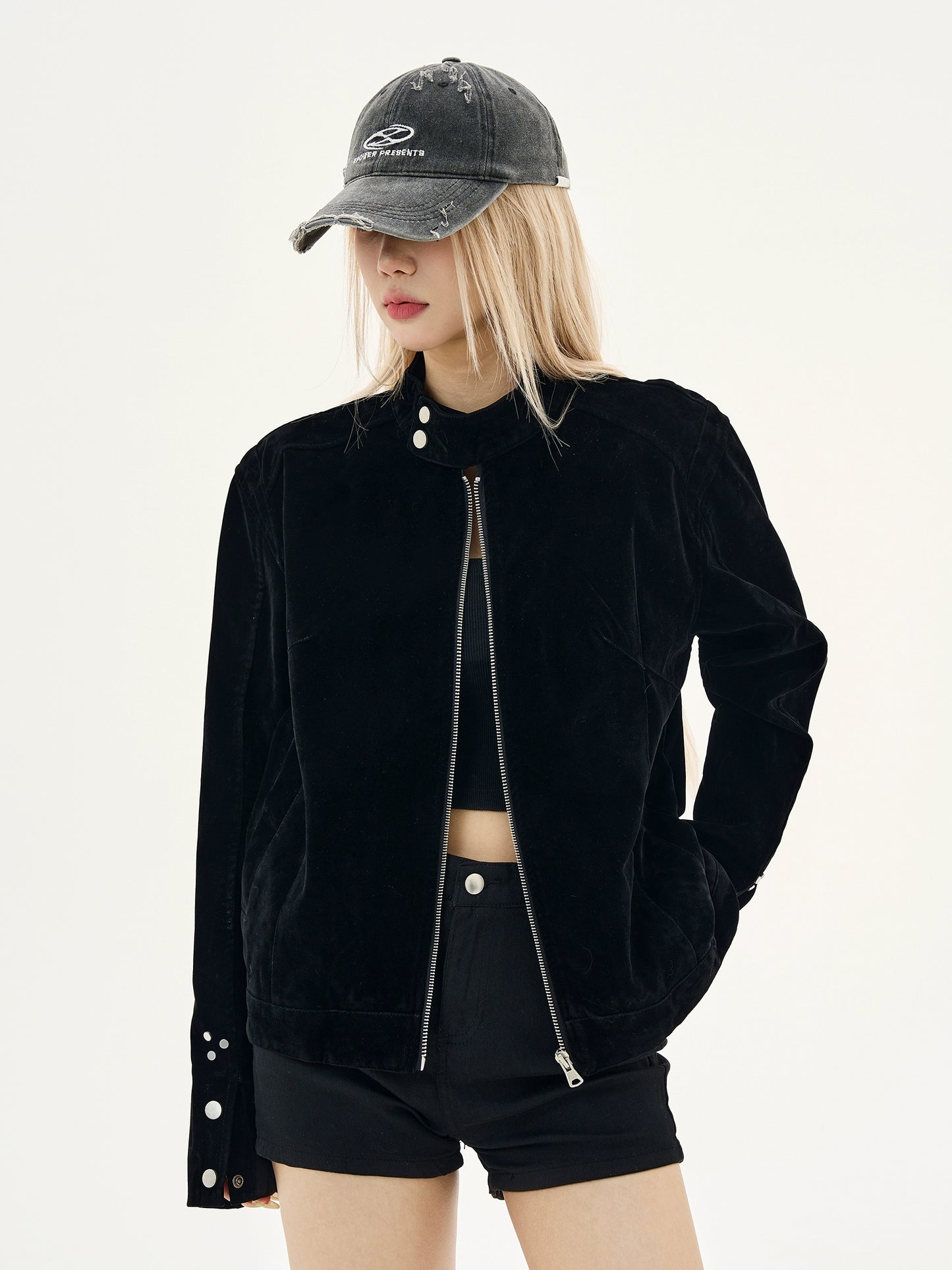 Suede Stand Collar Jacket MAD0009