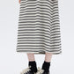 Border Slim Fit Long Dress SHN0001