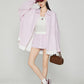 Pink Striped Oversized Shirt / Short Skirt FER0360