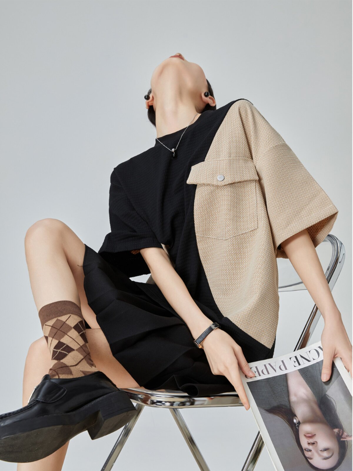 Color Blocking Short Sleeve T-Shirt FER0067