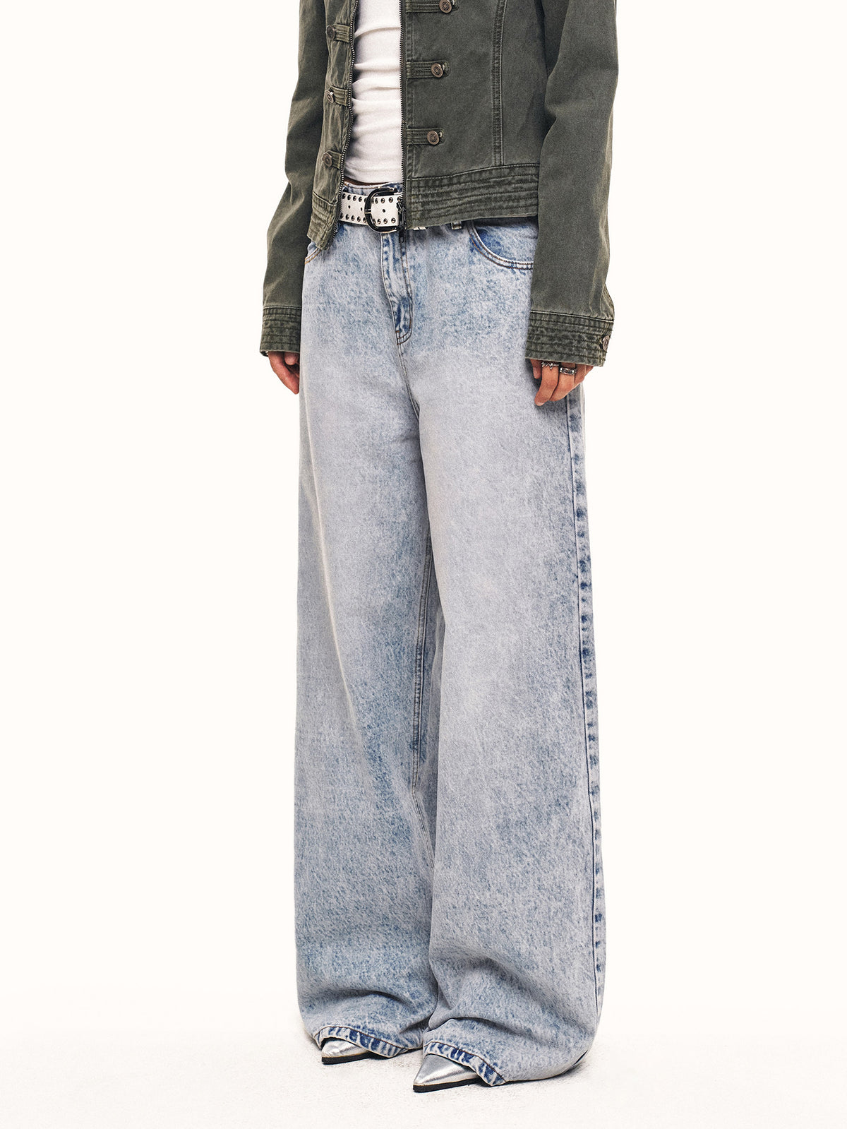 Wing Print Street Style Jeans ZTS0026