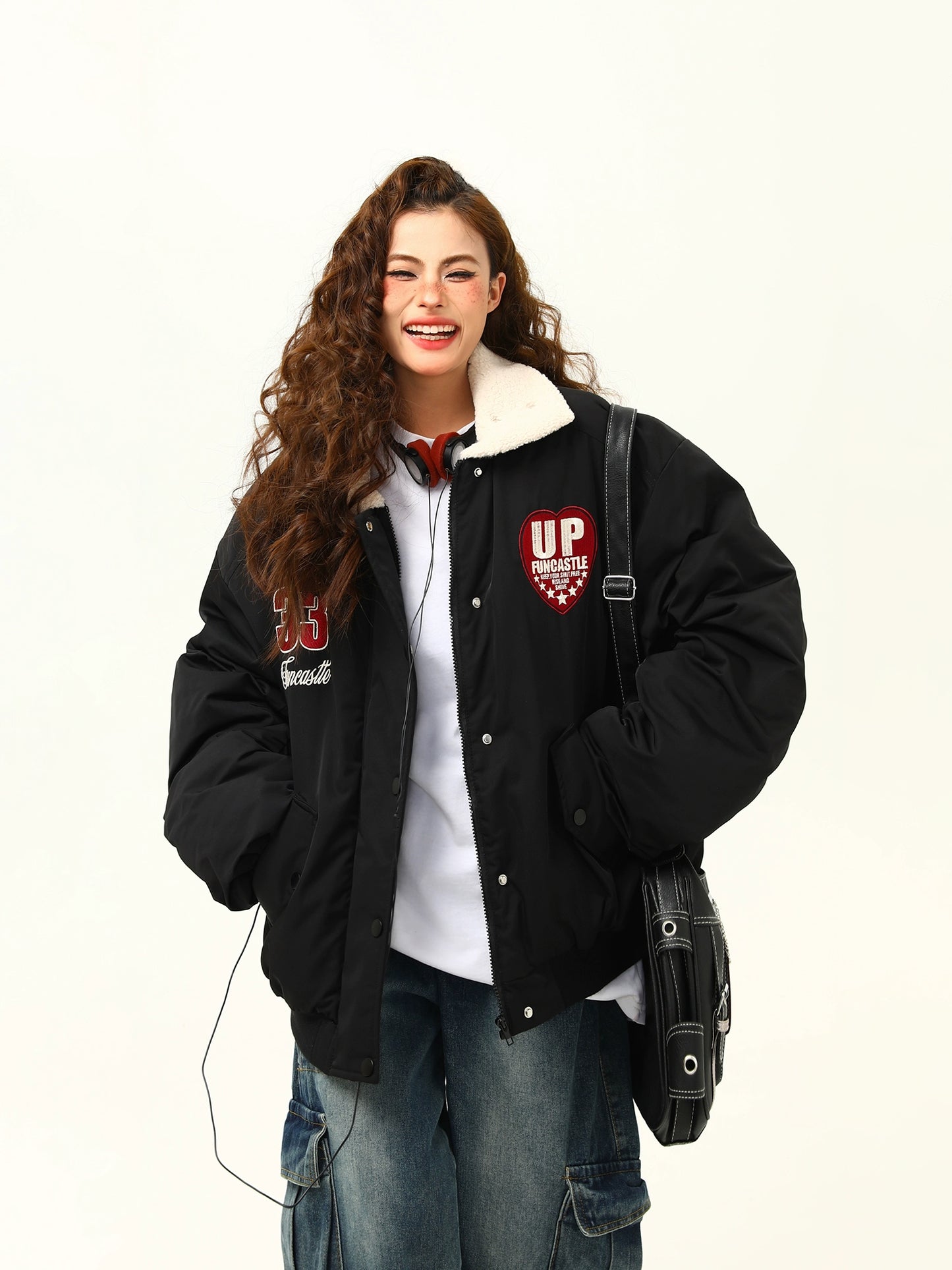 Retro Lambswool Collar Cotton Jacket WDZ0039