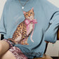 Leopard Print Oversized Sweatshirt / Leopard Mini Skirt LLA0666