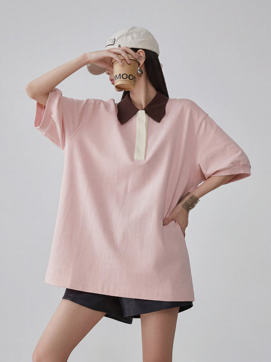 Multicolor Oversized Polo Shirt FER0229